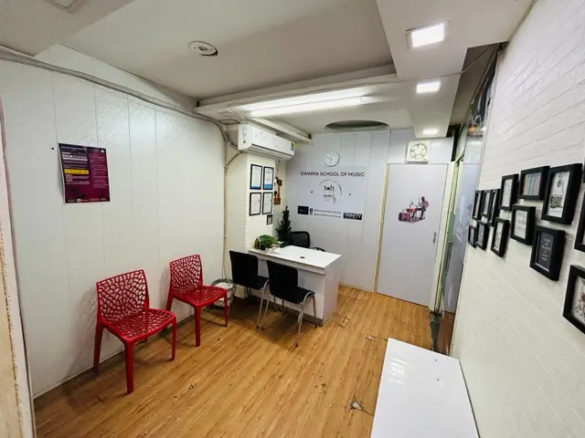 Inside the school at Dwarka School of Music