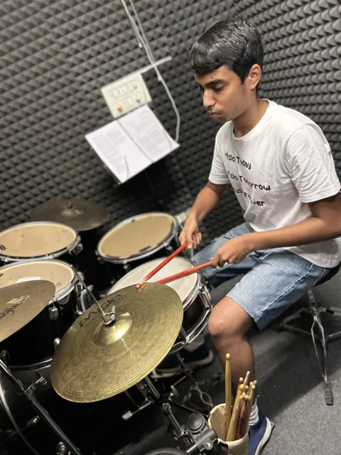 Learning and practice at Dwarka School of Music