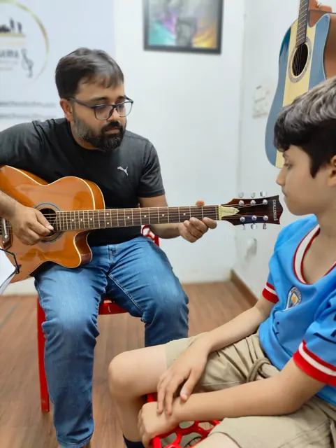 Learning and practice at Dwarka School of Music